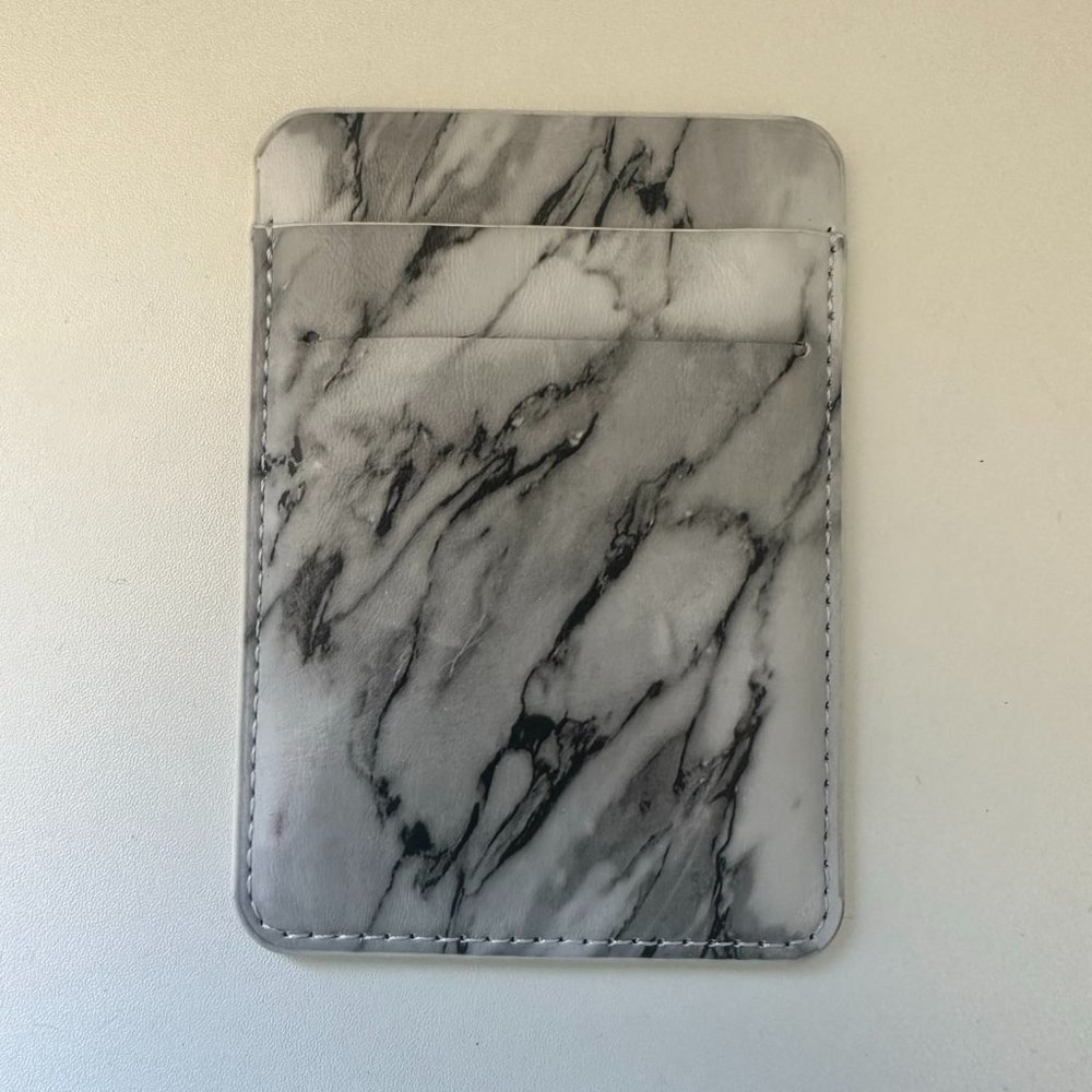 NEW Marble Magnetic Card Holder for Phone - White / Black / Grey